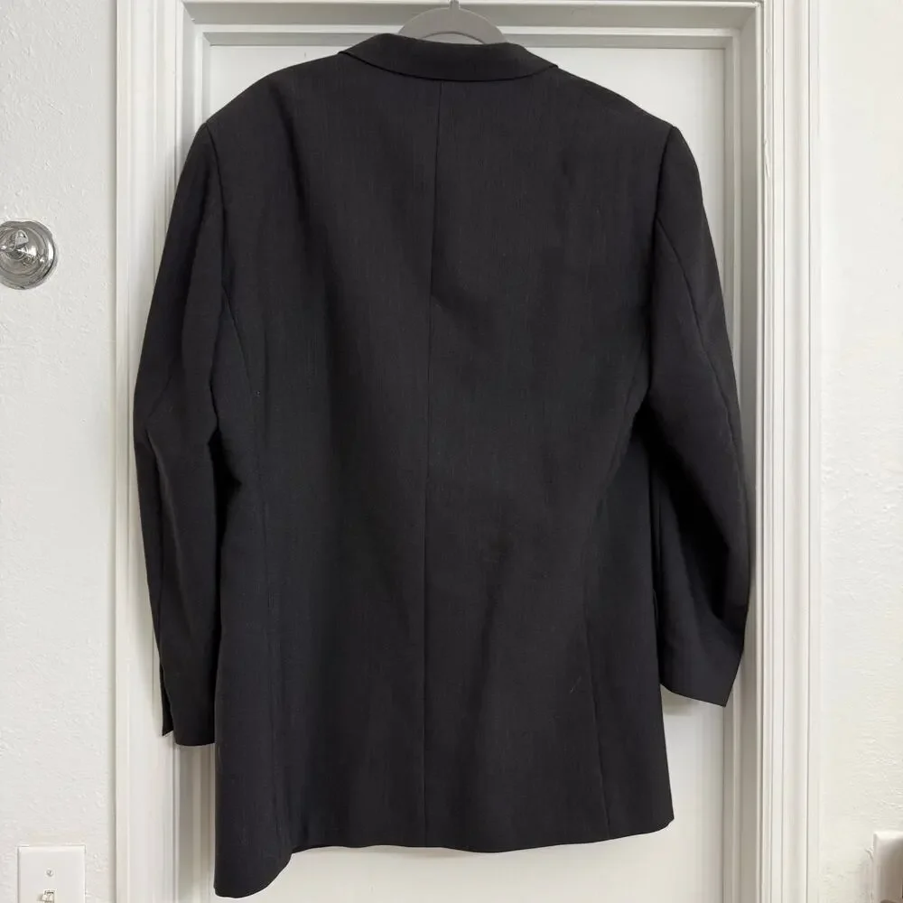 Modelo Ermenegildo Zegna Soft Wool Blazer Sport Coat 44R (Est) Black Formal Work